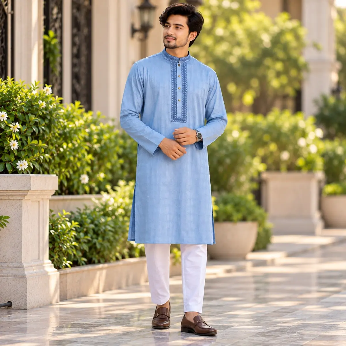 Premium Cotton Embroidery Panjabi