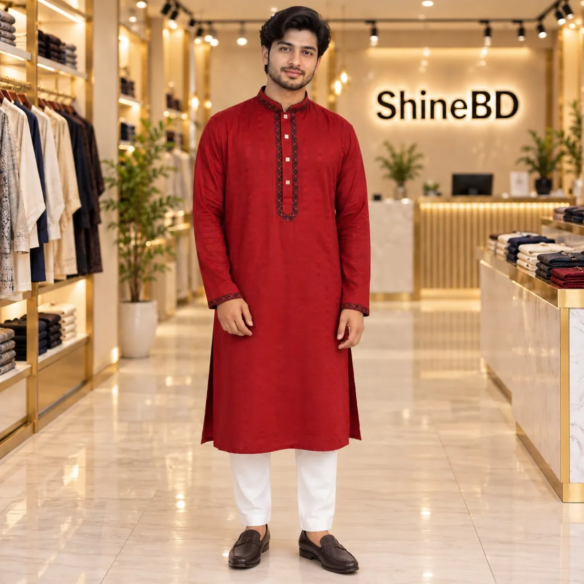 Premium Cotton Embroidery Panjabi