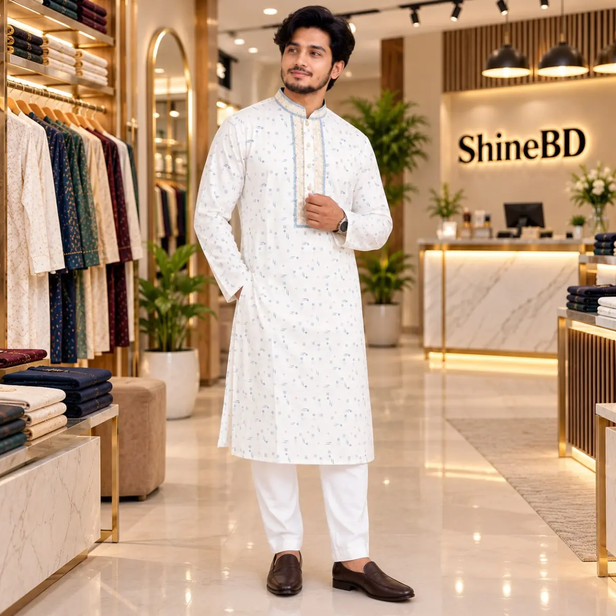 Premium Cotton Embroidery Panjabi