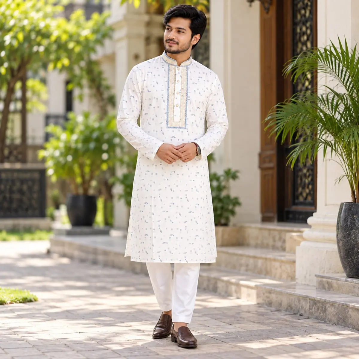 Premium Cotton Embroidery Panjabi