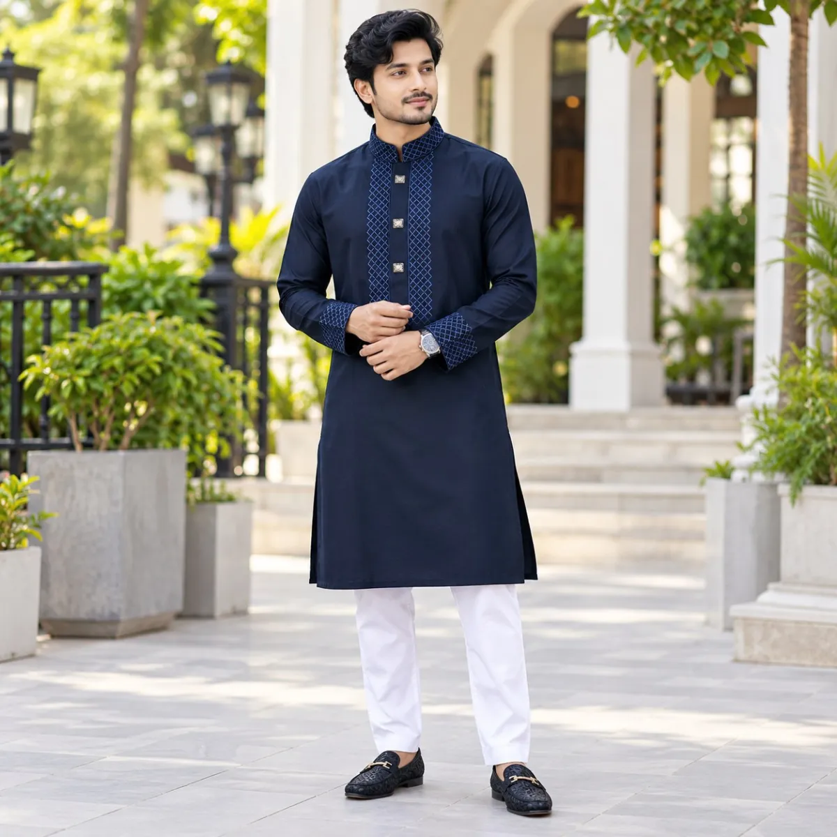 Stylish Comfortable Embroidery Panjabi