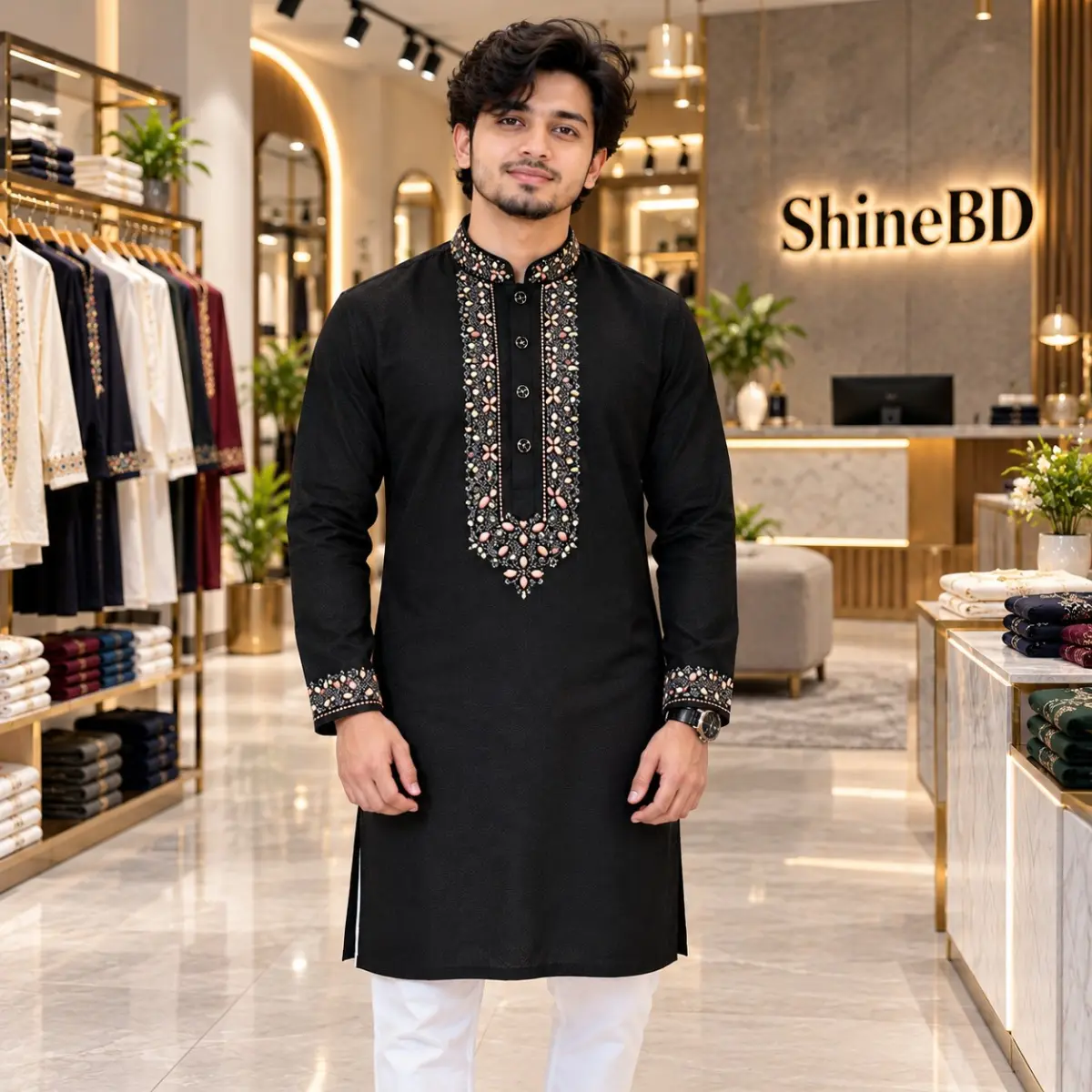 Sequence Embroidery Panjabi