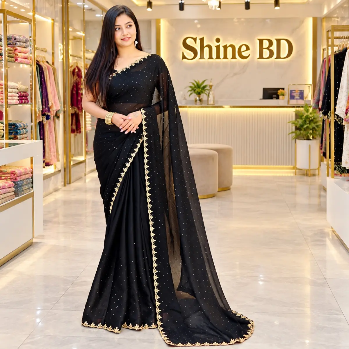 Georgette Sharee with Blouse Piece