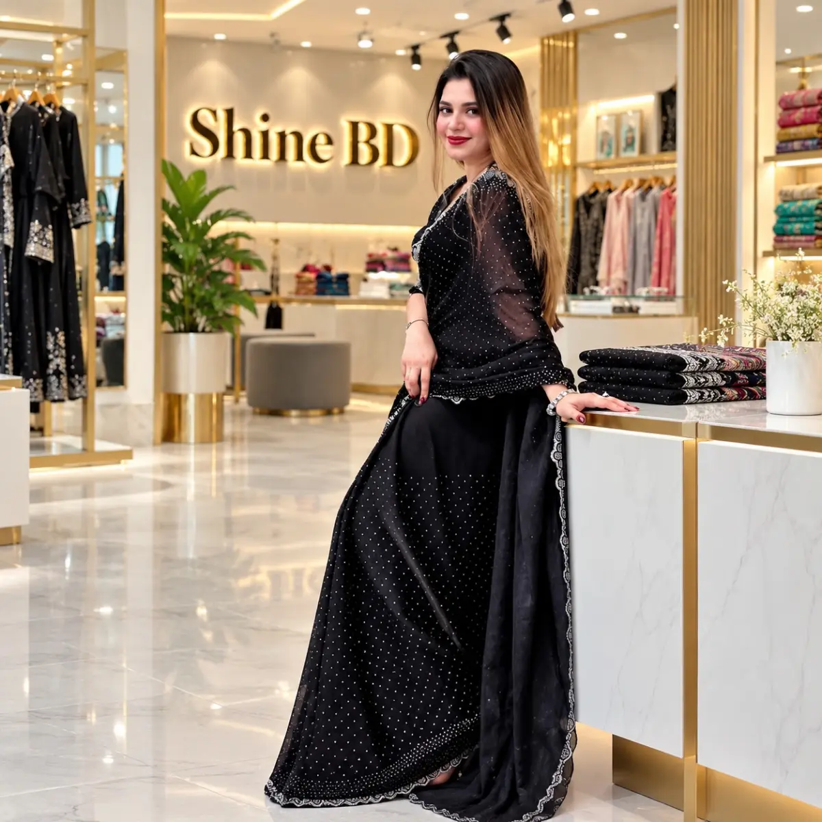 Georgette Sharee with Blouse Piece