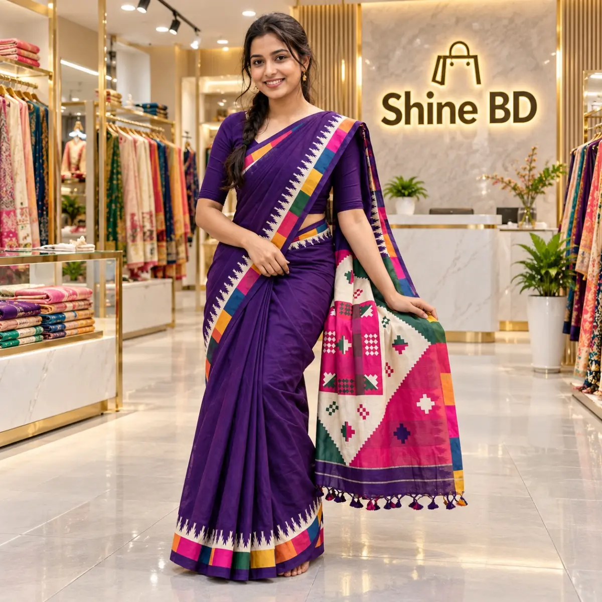 Chanderi Silk Saree With Blause Pcs