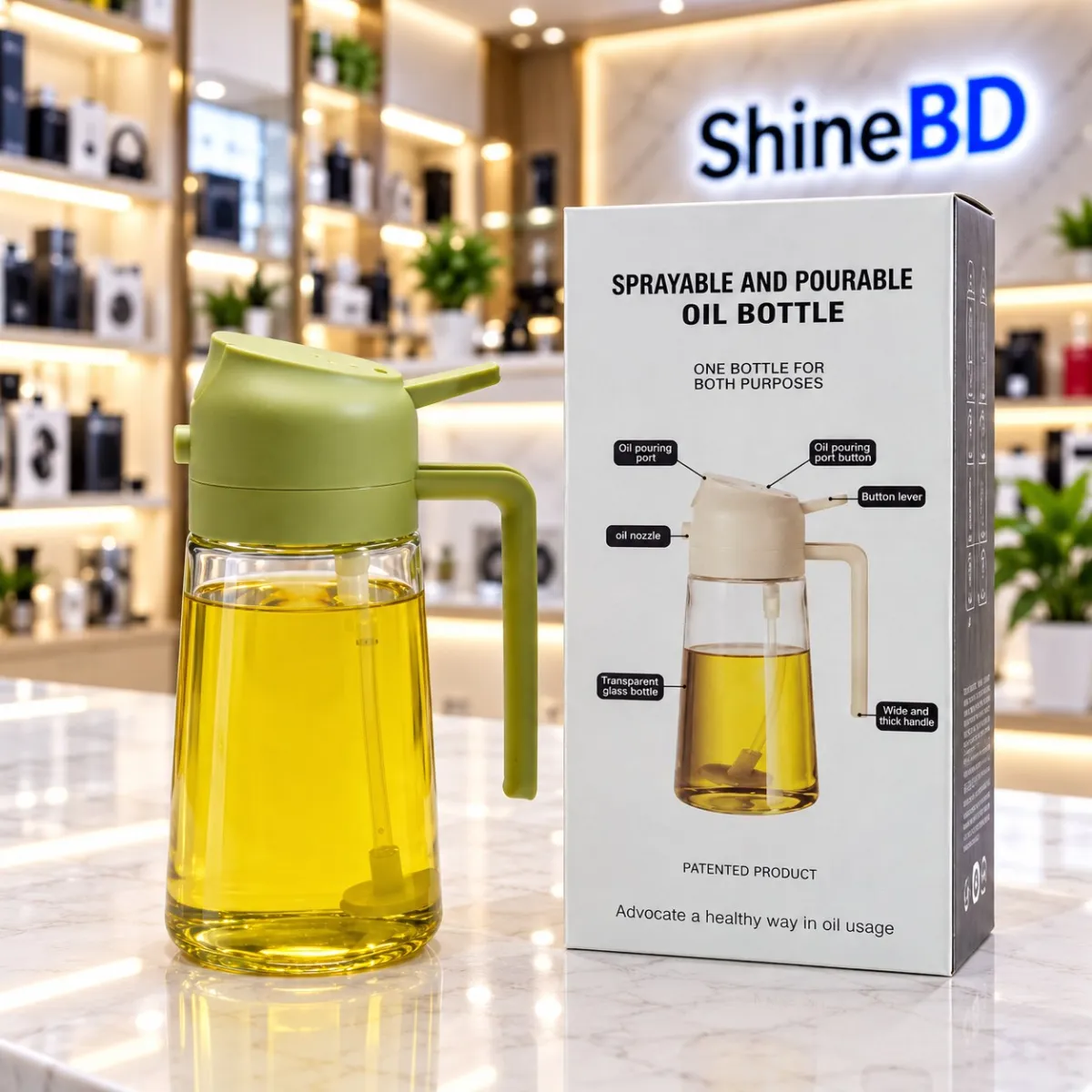 2-in-1 Sprayable And Pourable Oil Bottle