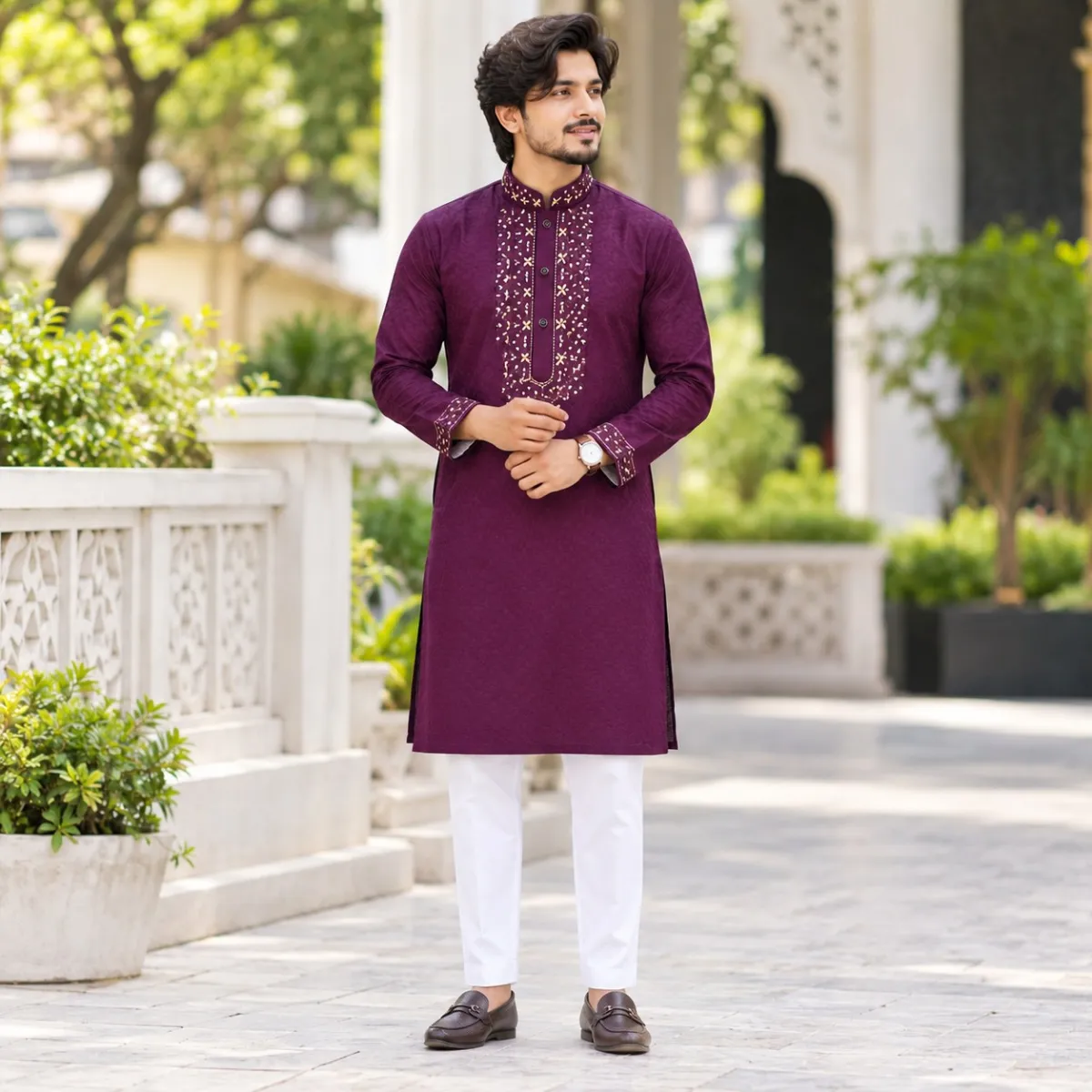 Sequence Embroidery Panjabi