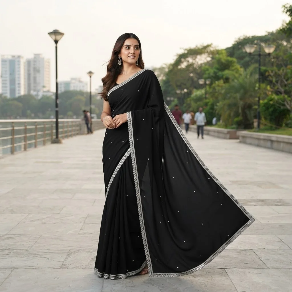 Georgette Sharee with Blouse Piece