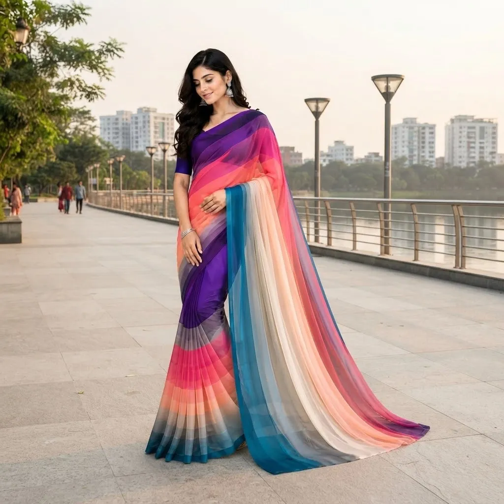 Rongdhonu Georgette saree