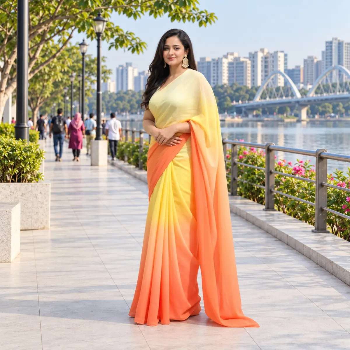 Rongdhonu Georgette sharee