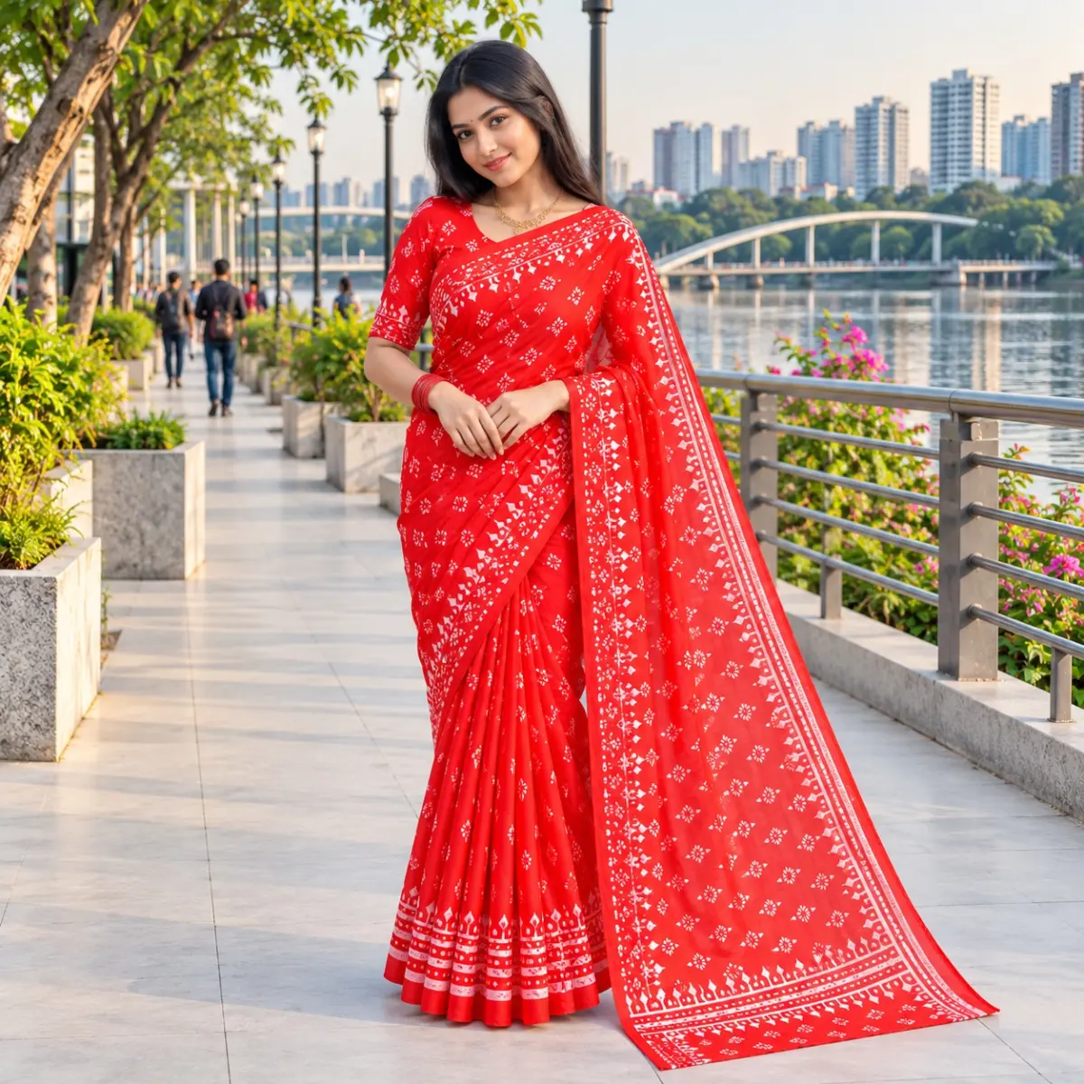 Chanderi silk sharee with blause pcs