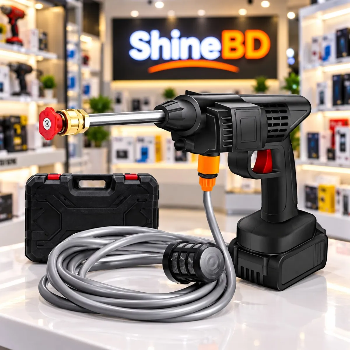 Automobile Water 48V Gun Cordless High Pressure Cleaner Washer Spray Water Gun Car Wash Pressure Water Cleaning Machine-With Plastic Box