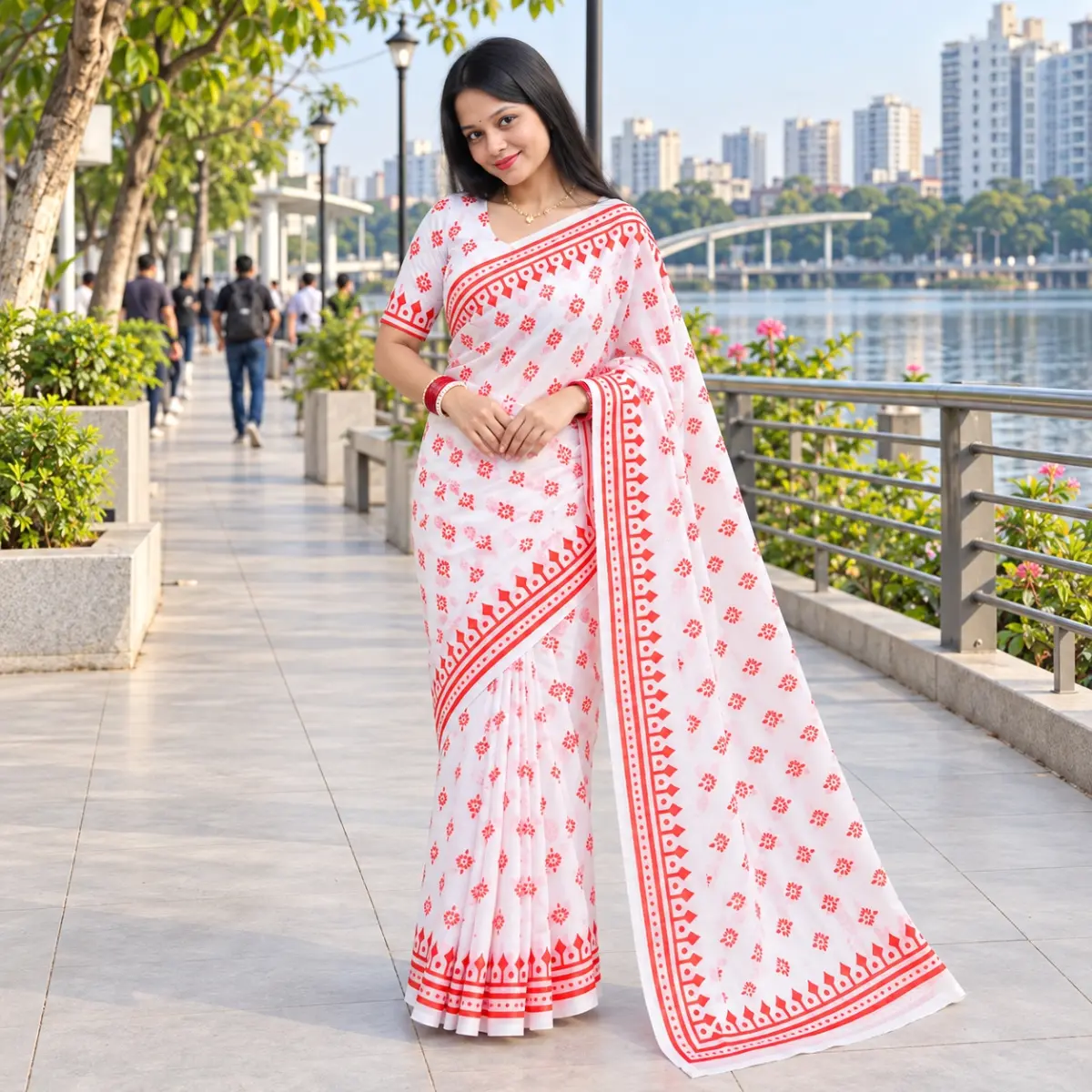 Chanderi silk sharee with blause pcs