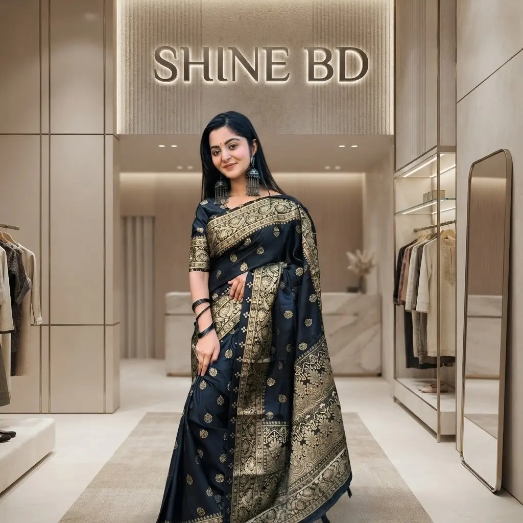 Japani Silk Skin Print Sharee with Blouse Piece