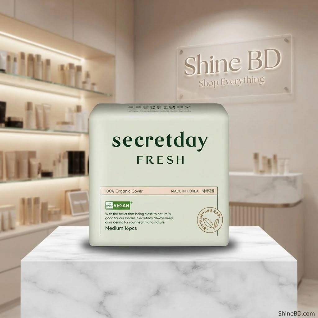 Secretday Vegan Certified Organic Fresh Sanitary Pads Medium 16P