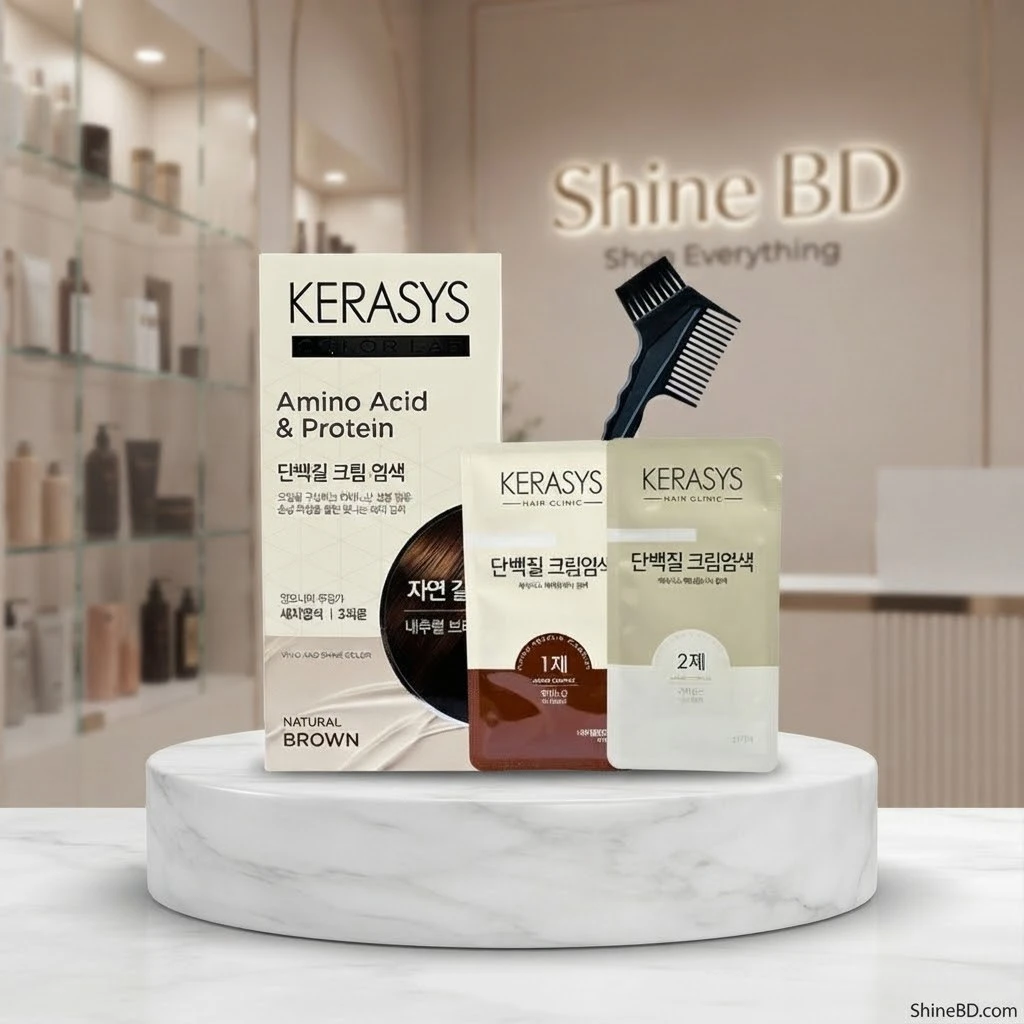 Kerasys Amino Acid &amp; Protein Permanent Hair Color - NATURAL BROWN