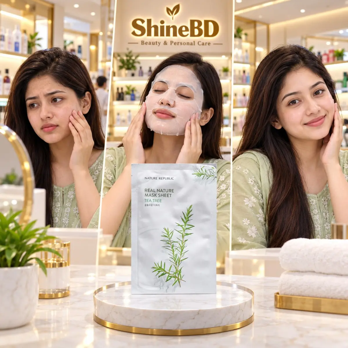Nature Republic Real Nature Mask Sheet - TEA TREE