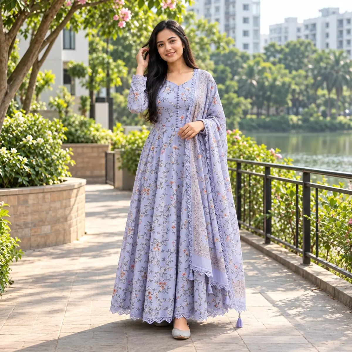 Hania Amir Inspired Digital Print Three Piece