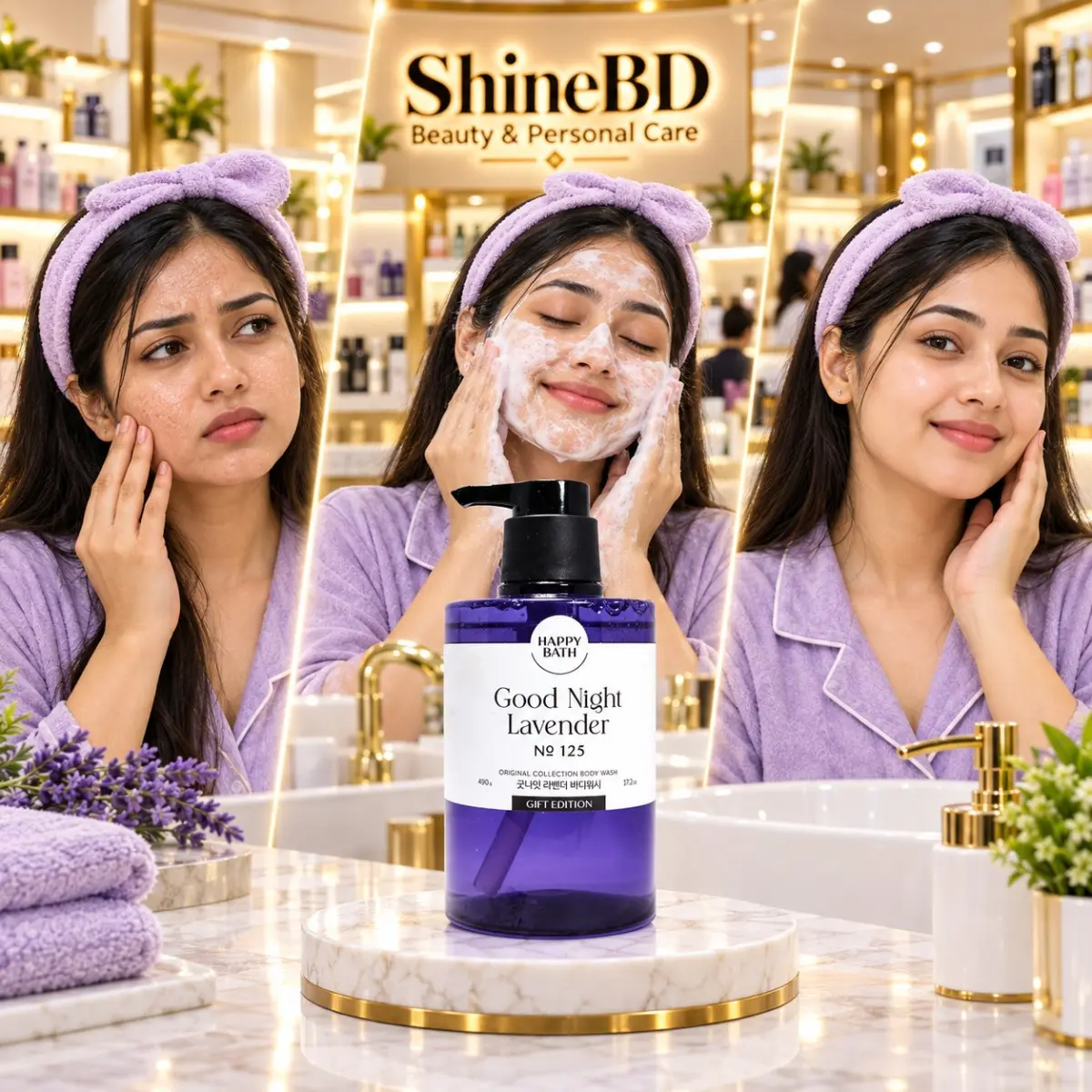 Happy Bath Original Collection Body Wash 490g - GOOD NIGHT LAVENDER NO 125
