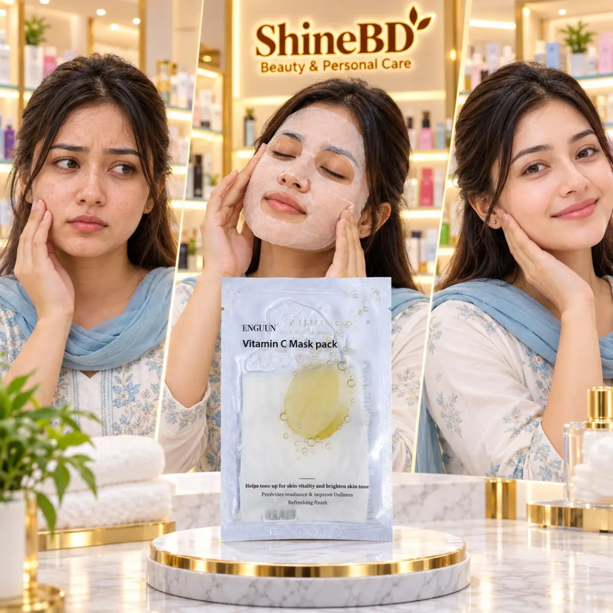 Enguun Mask Pack (Sheet Mask) - VITAMIN C