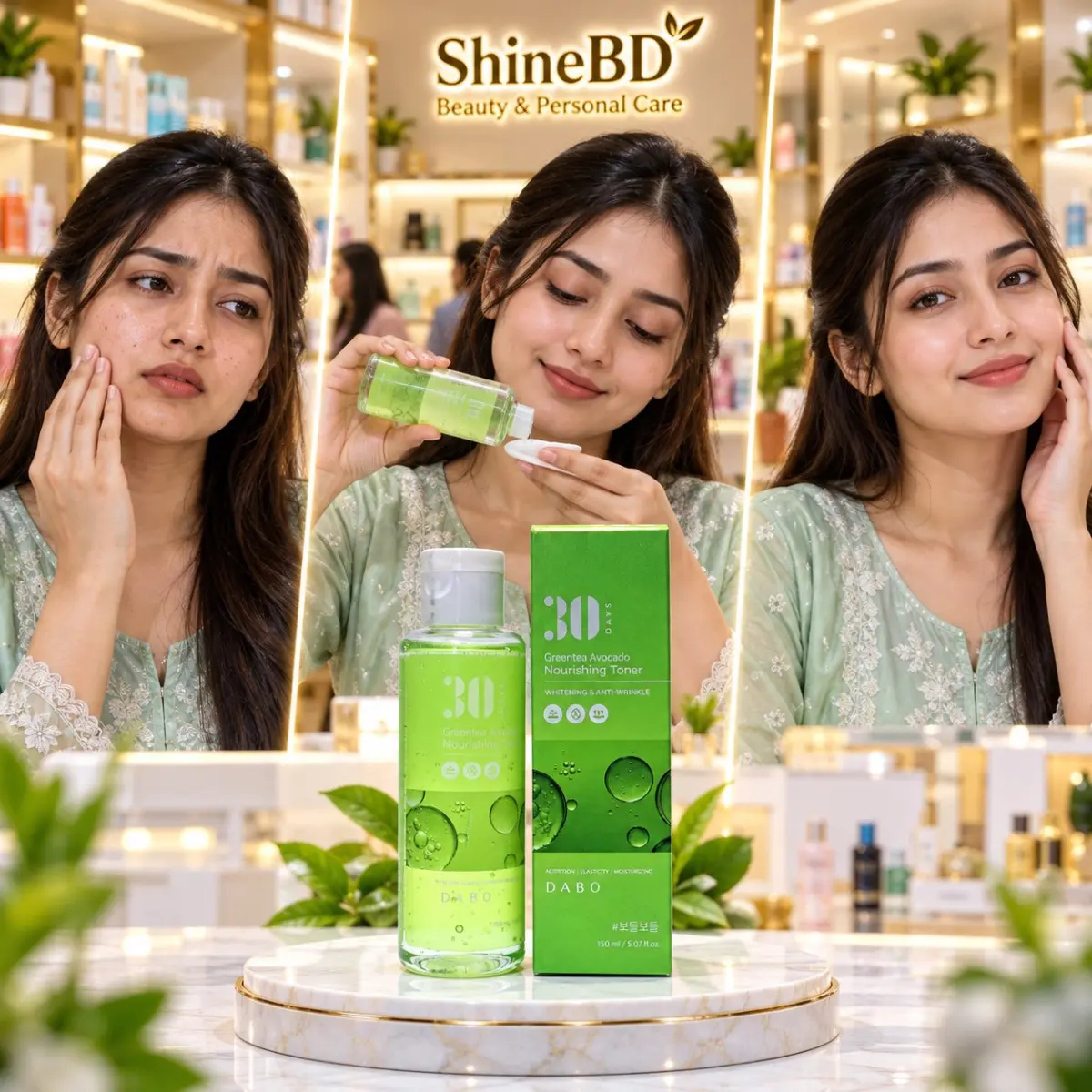 Dabo 30 Days Greentea Avocado Nourishing Toner - 150 ml
