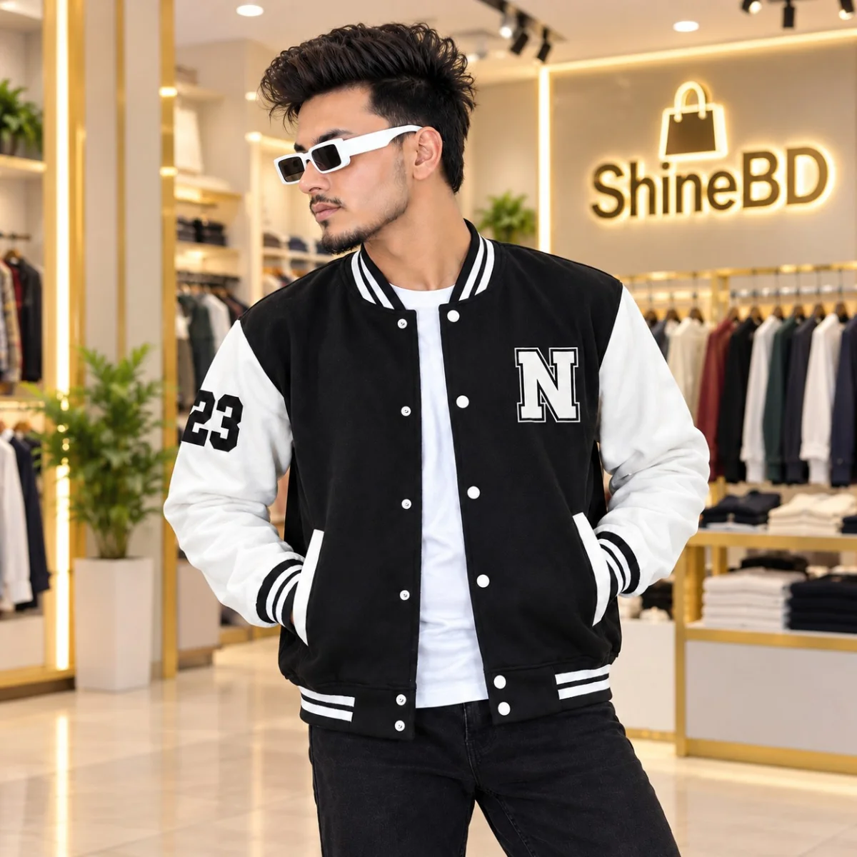 Stylish Cotton Varsity Jacket