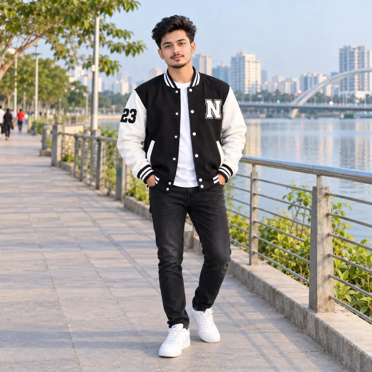 Stylish Cotton Varsity Jacket