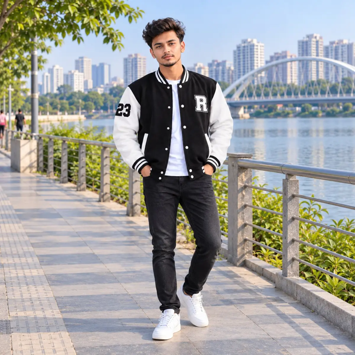 Stylish Cotton Varsity Jacket