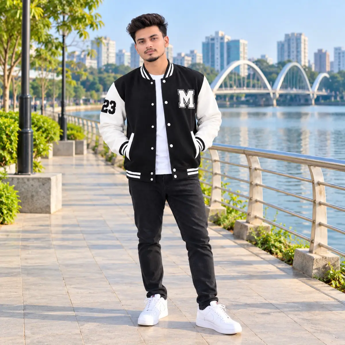 Stylish Cotton Varsity Jacket