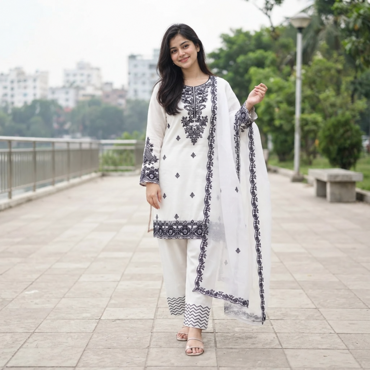 Embroidery Readymade Three Piece