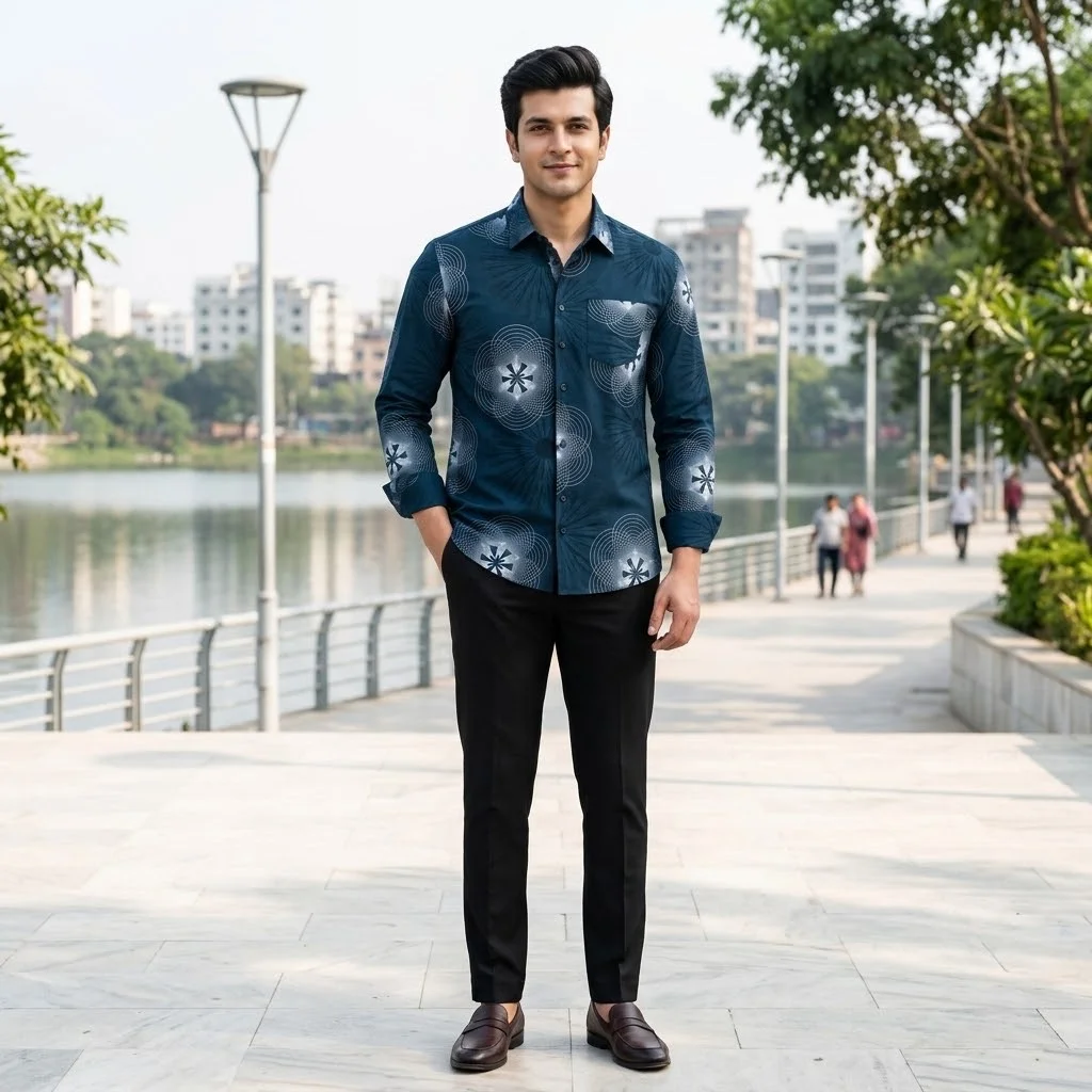 Premium China Jafran Fabrics Print Shirt