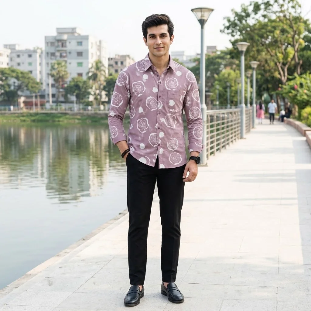 Premium China Jafran Fabrics Print Shirt
