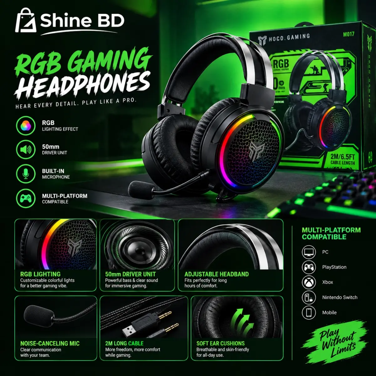Hoco W117 (Gaming Headphones)