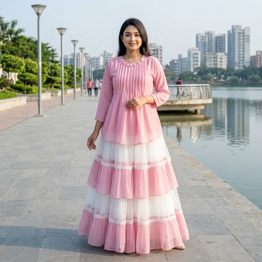 Trendy Ladies Tops and Skirt Set