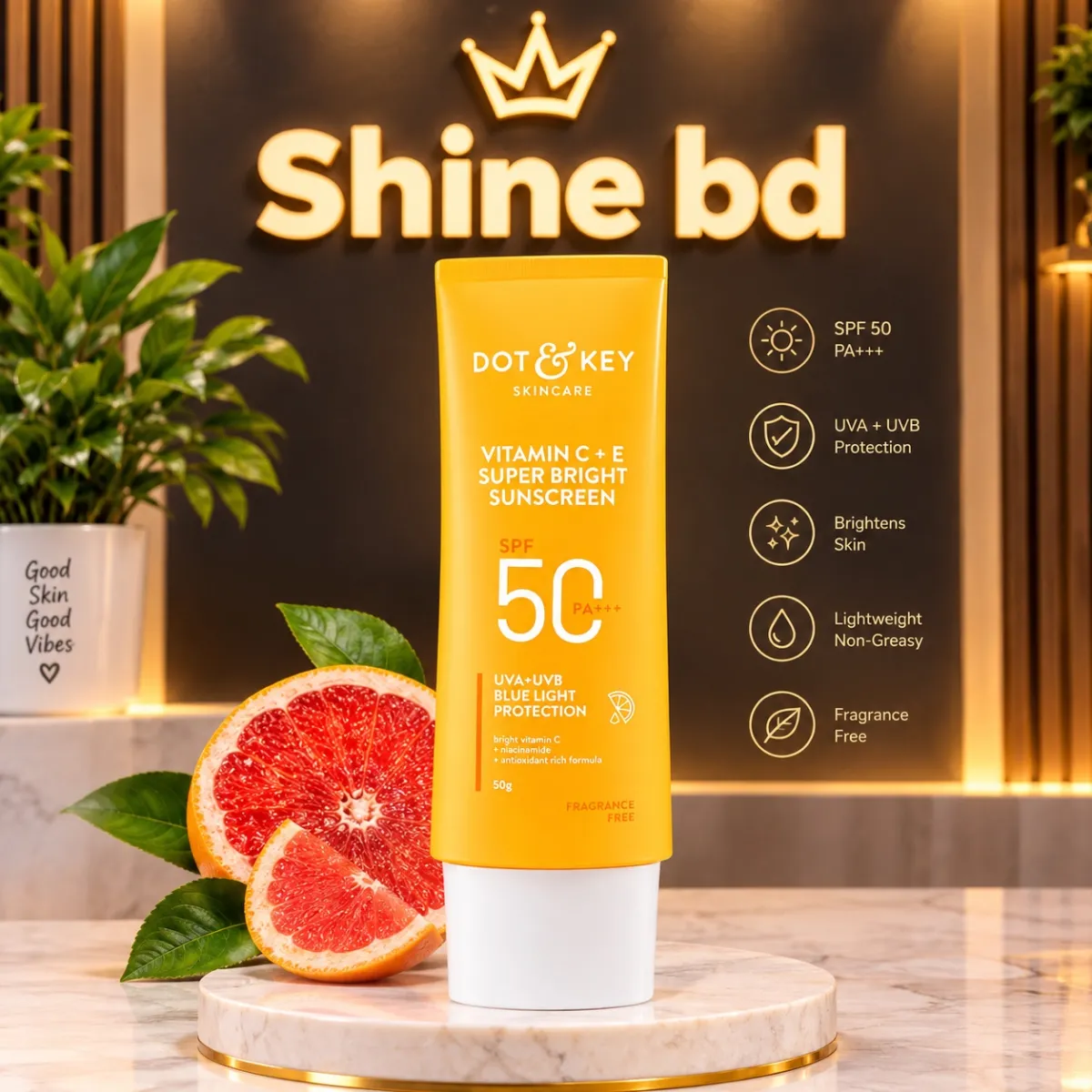 Dot & Key Vitamin C + E Super Bright Sunscreen 80gm SPF50 PA+++