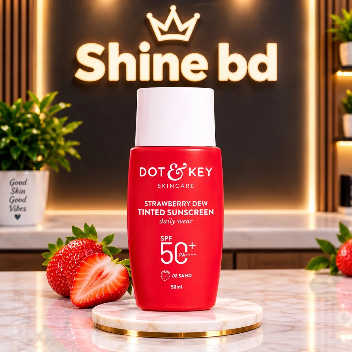 Dot & Key Strawberry Dew Tinted Sunscreen 50ml SPF50+ Sand