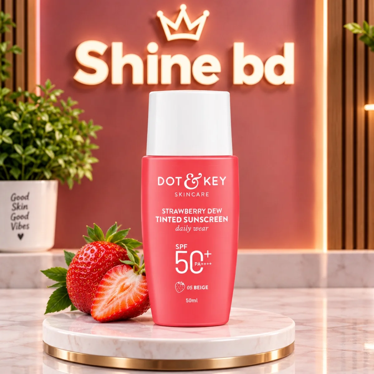 Dot & Key Strawberry Dew Tinted Sunscreen 50ml SPF50+ Beige