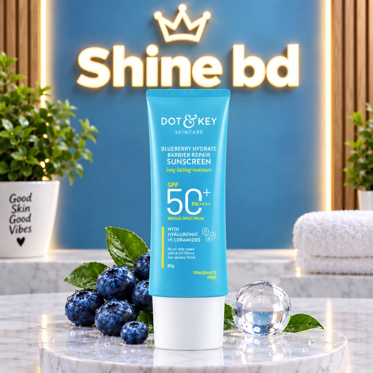 Dot & Key Blueberry Hydrate Barrier Repair Sunscreen 80gm SPF50+ PA++++