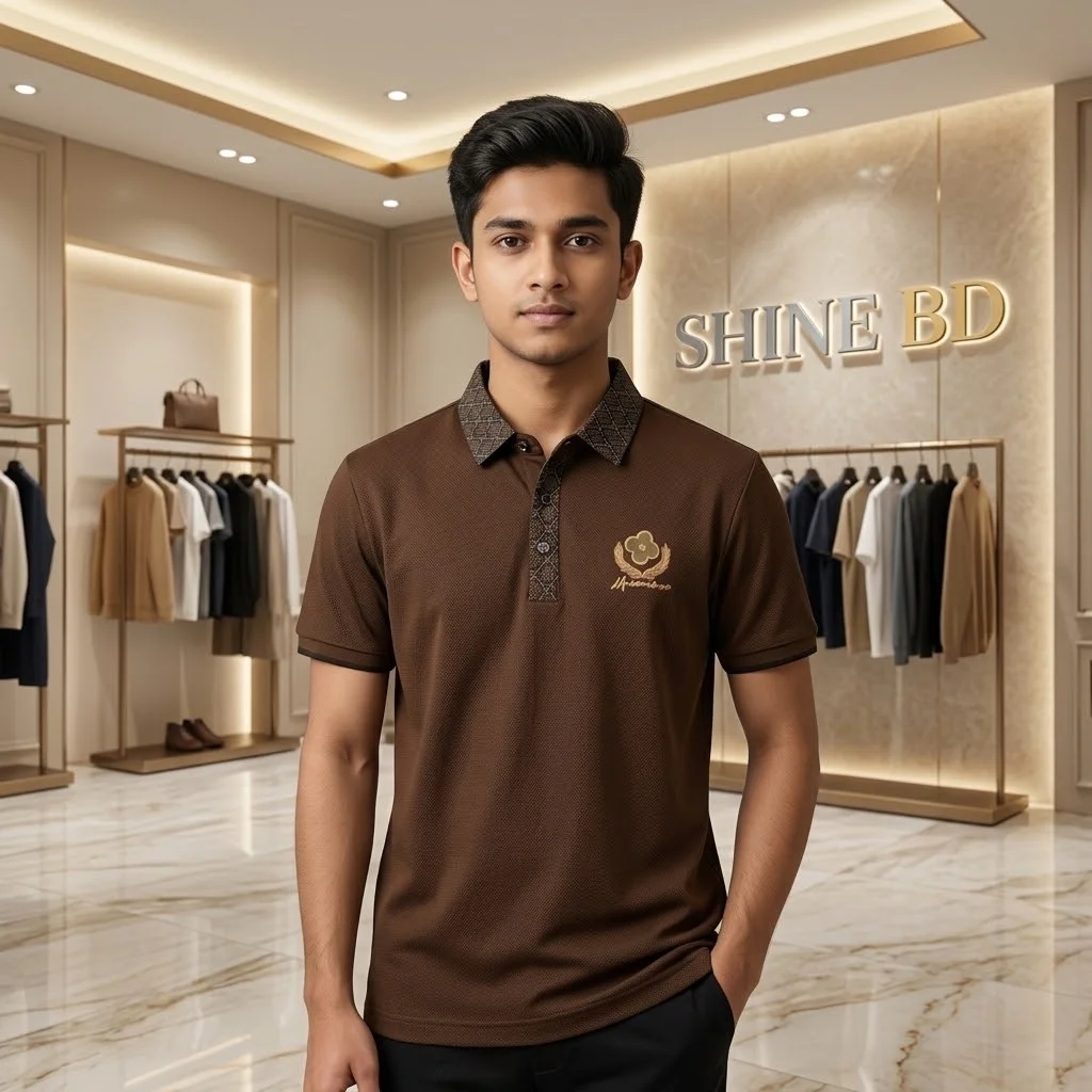 Premium Polo Shirt with China Sticker