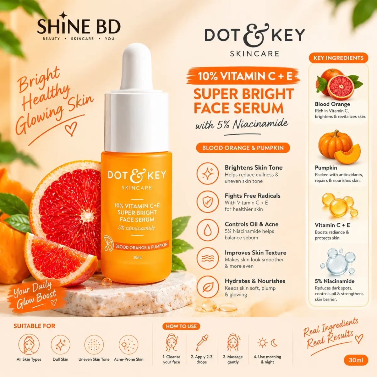 Dot & Key 10% Vitamin C + E, 5% Niacinamide Serum