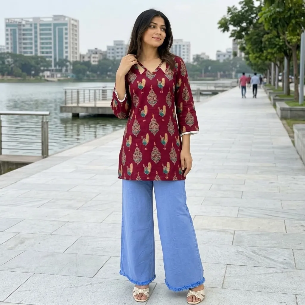 Kurti pant two piece set