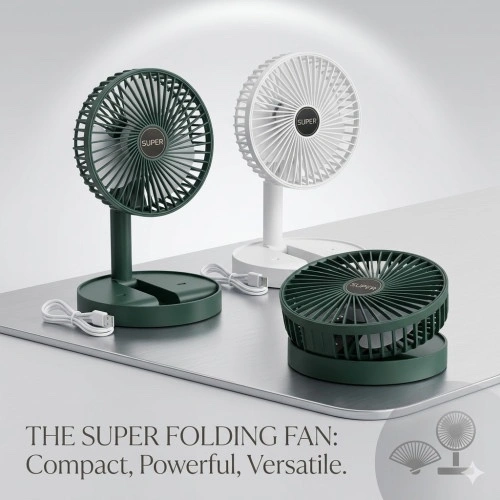 Rechargeable supper mini foldable fan