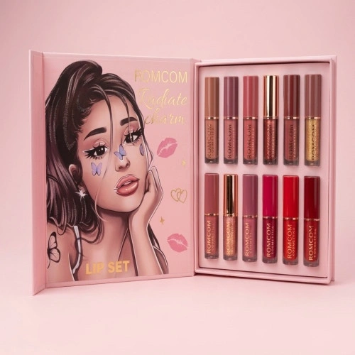 ROMCOM Radiate Charm Lip Set - Premium Long-Lasting Lip Combo Box