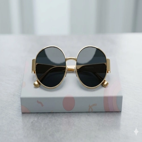 Premium Gold Frame Oval Sunglasses – Stylish UV Protection Eyewear for Men & Women