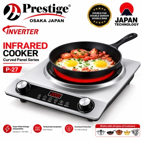 Prestige Osaka Japan Inverter Infrared Cooker P-27 with Double Fan & Sensor - 2200W