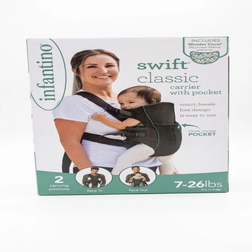 Infantino Swift Classic Baby Carrier with Pocket - 2-Way Facing Lightweight Carrier (7-26 Ibs)