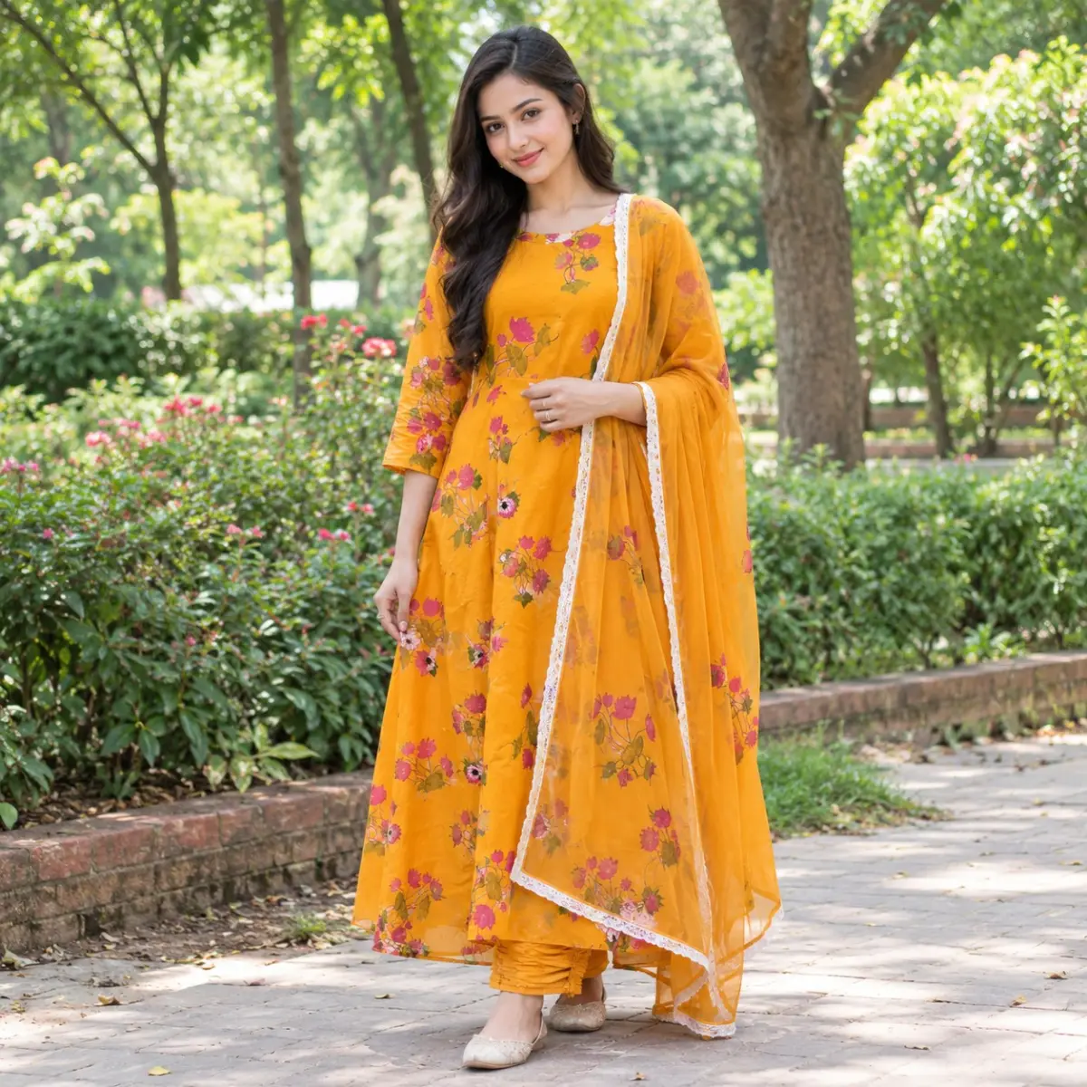 Readymade Gown Three Piece