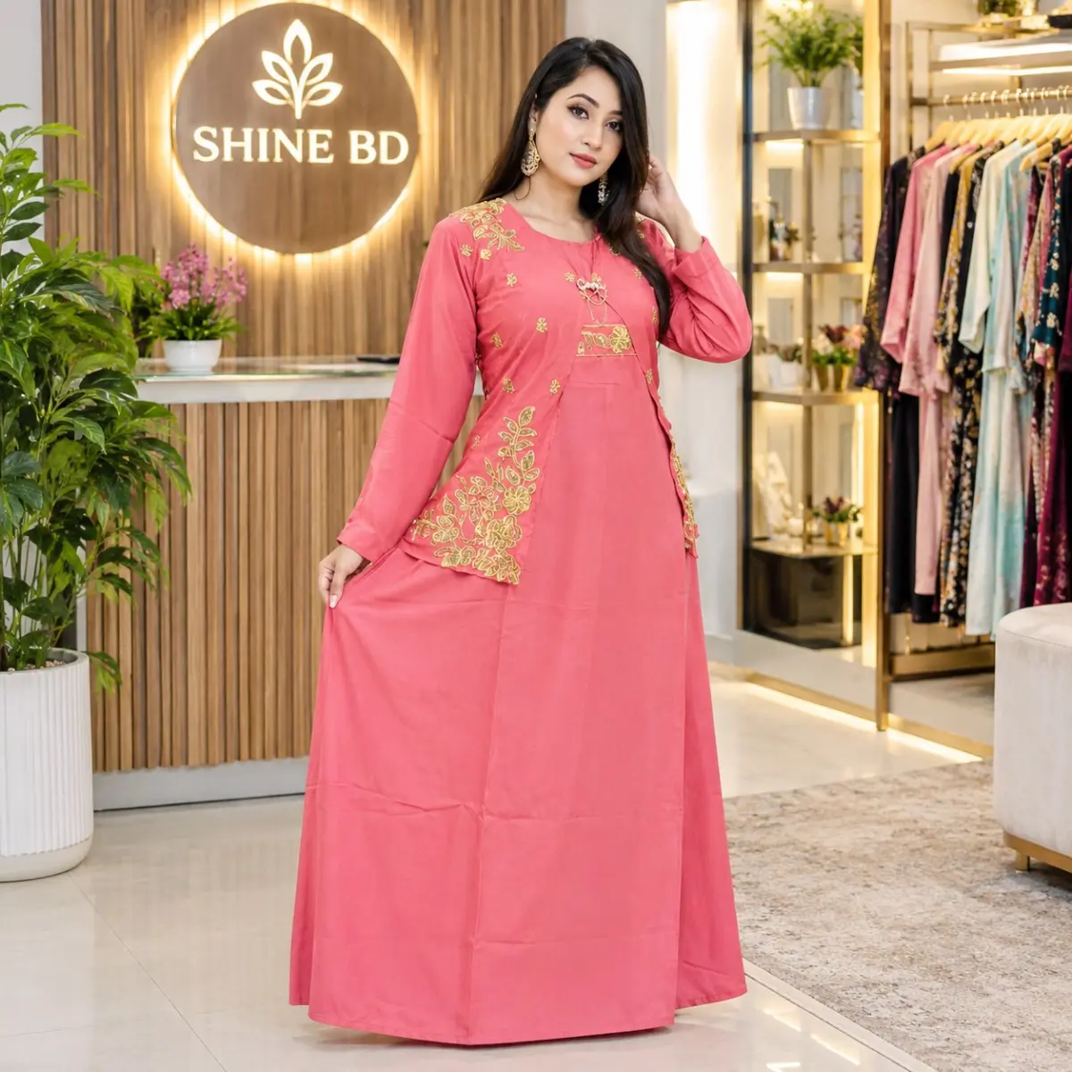 Georgette Long koti Gown
