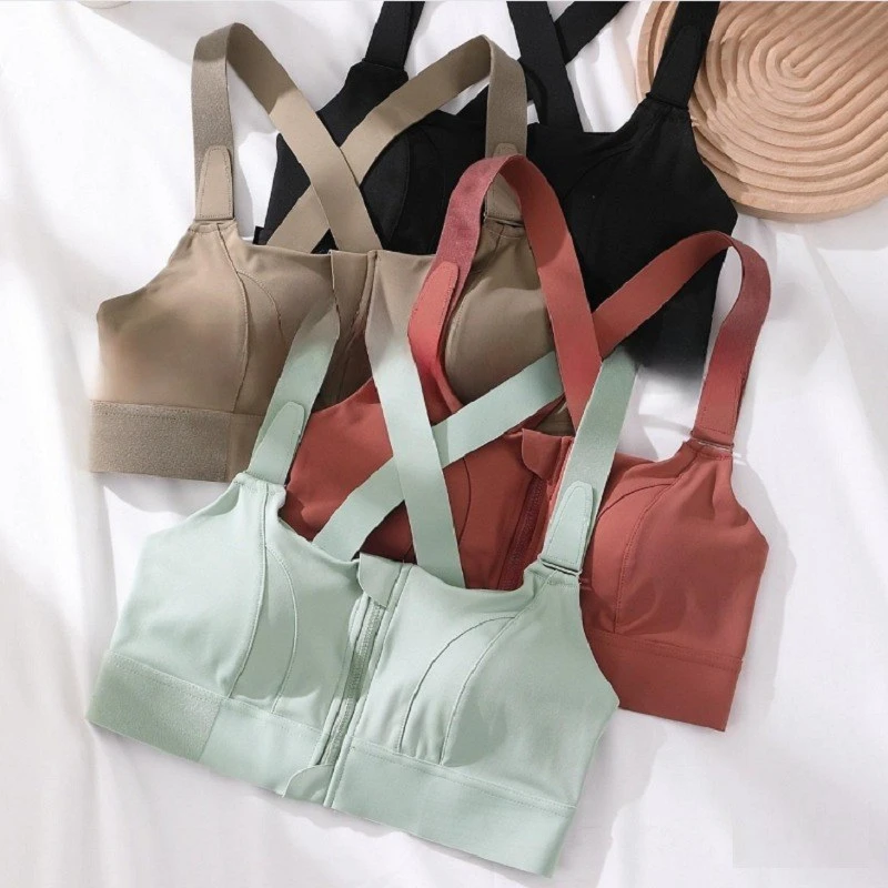 Front Zipper Sports Bra