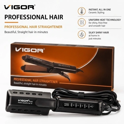 VIGOR Professional Hair Straightener Ceramic Hair Styling Iron